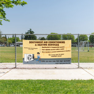 Klimatisierende Heizung HVAC groß anpassen Banner