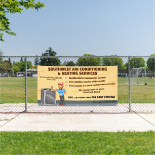 Klimatisierende Heizung HVAC groß anpassen Banner