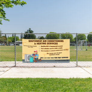 Klimatisierende Heizung HVAC groß anpassen Banner