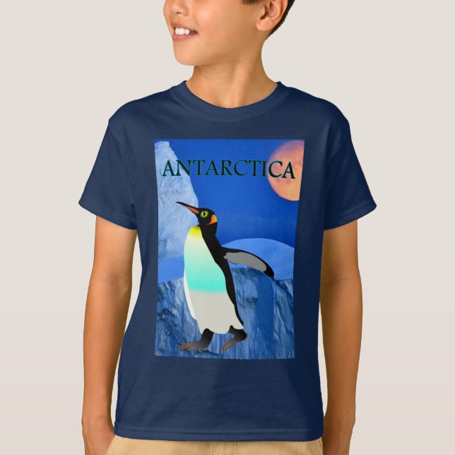 Klimawandel Antarktischer Gletscher Eispinguin Moo T-Shirt (Vorderseite)