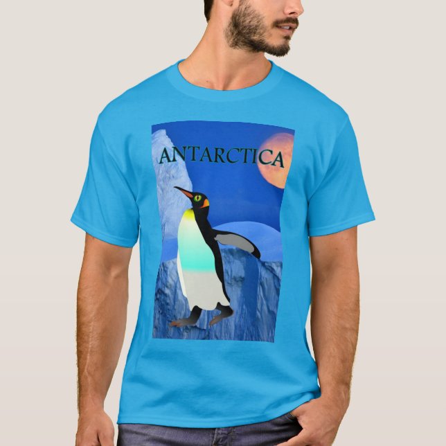 Klimawandel Antarktischer Gletscherpinguin Moonsca T-Shirt (Vorderseite)
