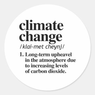 Klimawandel Definition Runder Aufkleber