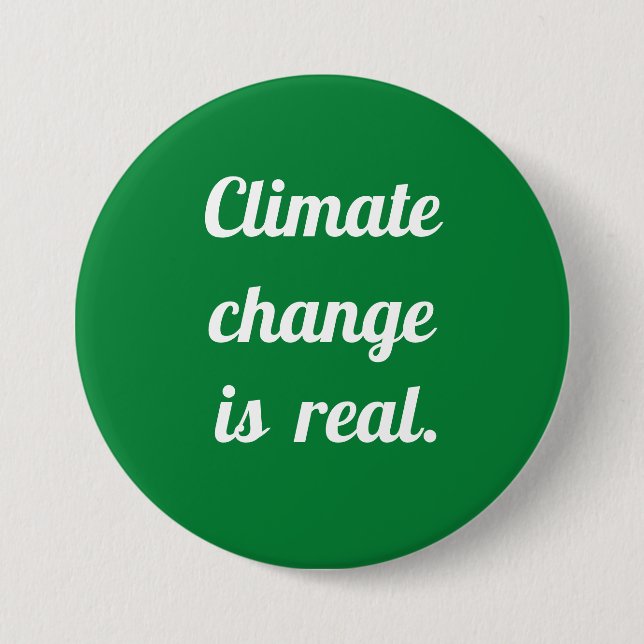 Klimawandel: Grüner Button (Vorderseite)