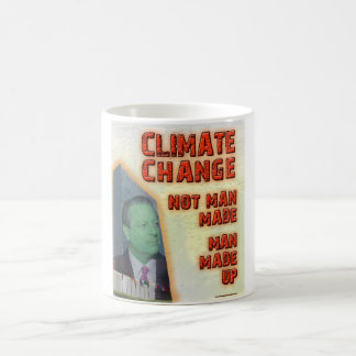 Klimawandel ist der gebildete Mann Kaffeetasse