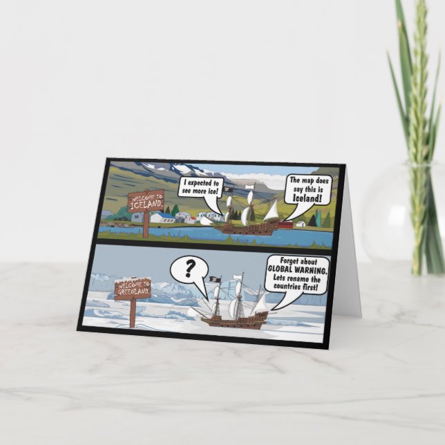 KLIMAWANDEL JOKE KARTE (Vorderseite)