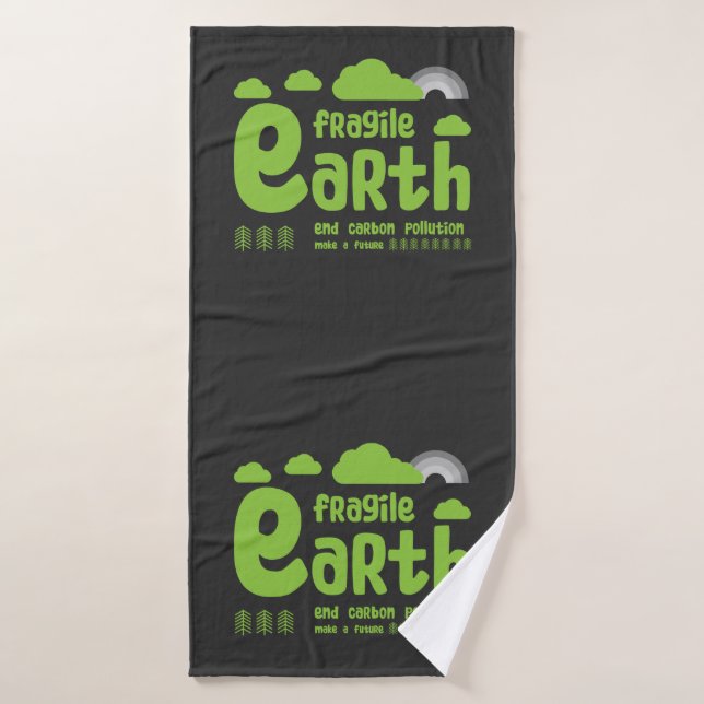 Klimawandel | Kohlenstoffverunreinigung | T - Shir Badehandtuch (Badehandtuch)