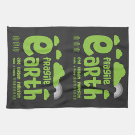 Klimawandel | Kohlenstoffverunreinigung | T - Shir Geschirrtuch