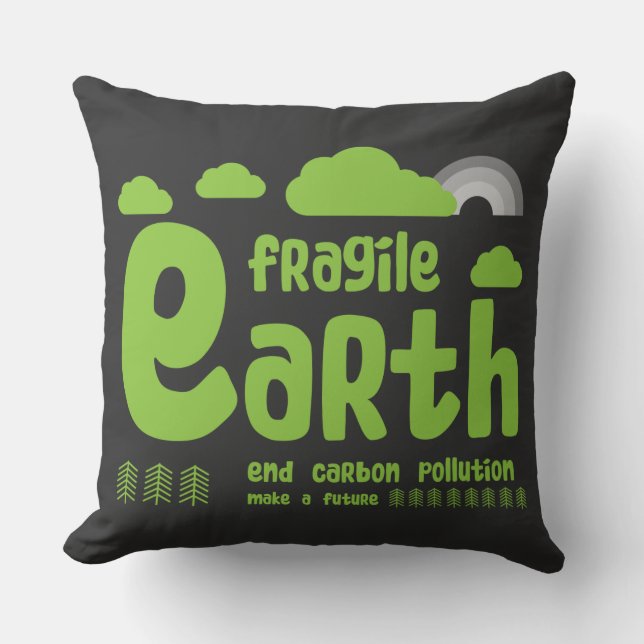 Klimawandel | Kohlenstoffverunreinigung | T - Shir Kissen (Vorderseite)