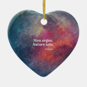 Klimawandel: "Männer argumentieren - Natur-Taten-" Keramikornament