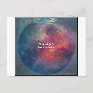 Klimawandel: "Men Argue - Nature Acts" Design Postkarte
