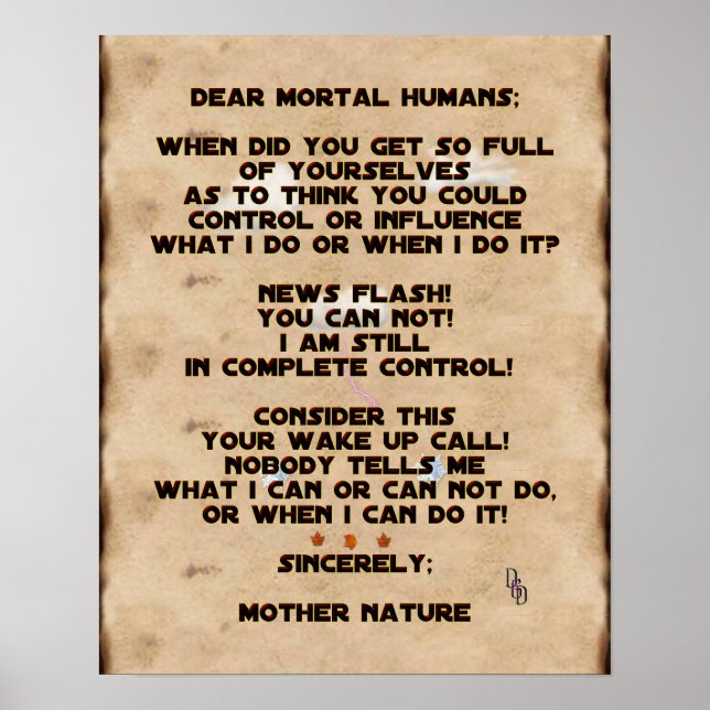 Klimawandel Poster (Vorne)