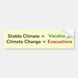 Klimawandel und Geschäft Autoaufkleber