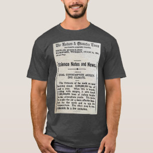 Klimawandel Vintage 1912 Zeitung Globale Erwärmung T-Shirt