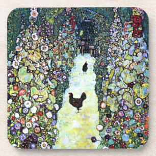 Klimpt Hühner im Garten Getränkeuntersetzer