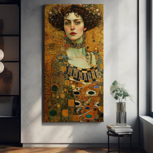 Klimt Adele Bloch-Bauer Gold Mosaic Painting Canva Leinwanddruck
