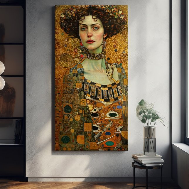 Klimt Adele Bloch-Bauer Gold Mosaic Painting Canva Leinwanddruck (Von Creator hochgeladen)