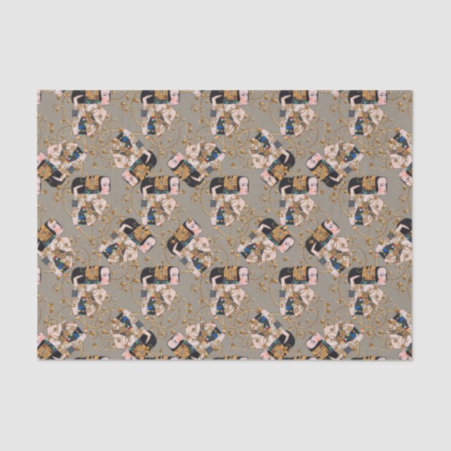Klimt Arabeske Seidenpapier (Vorderseite)