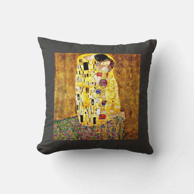Klimt art - Der Kuss Kissen (Vorderseite)