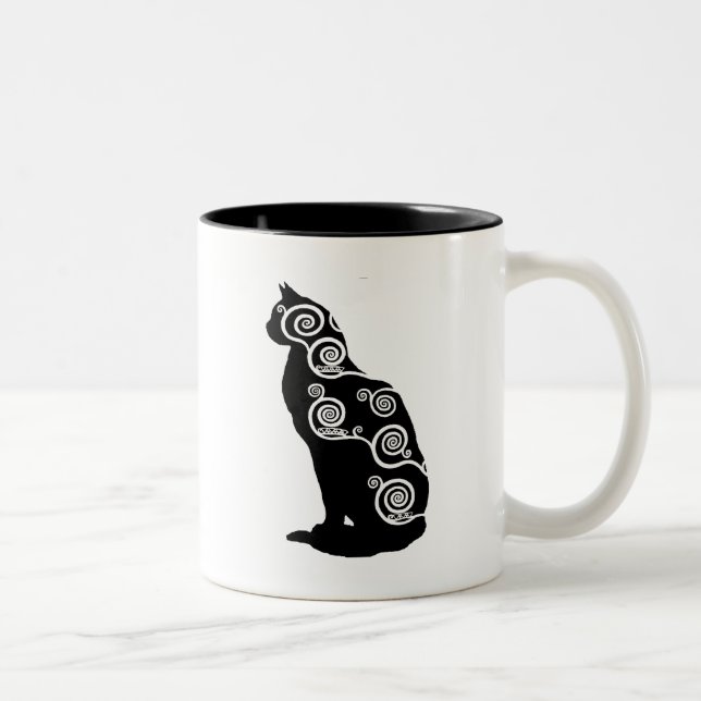 Klimt Artkatze Zweifarbige Tasse (Rechts)