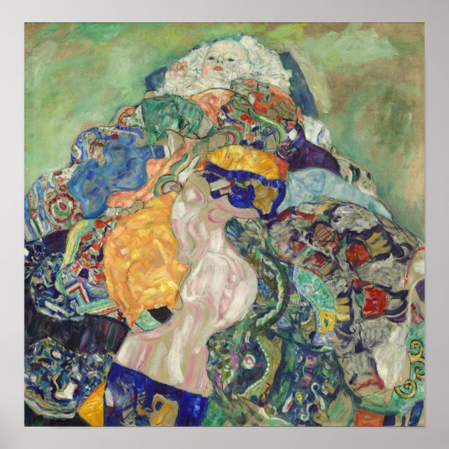 Klimt - Baby Cradle 1896 Poster (Vorne)