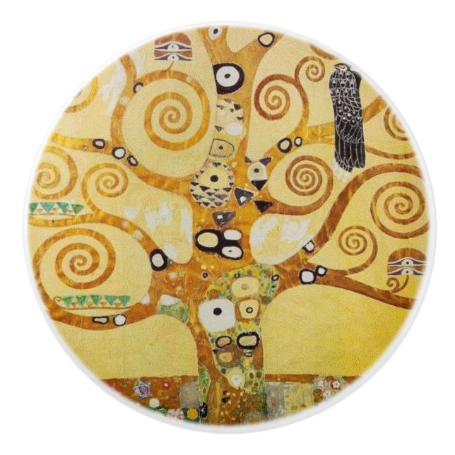 Klimt, Baum des Lebens Keramikknauf (Vorderseite)