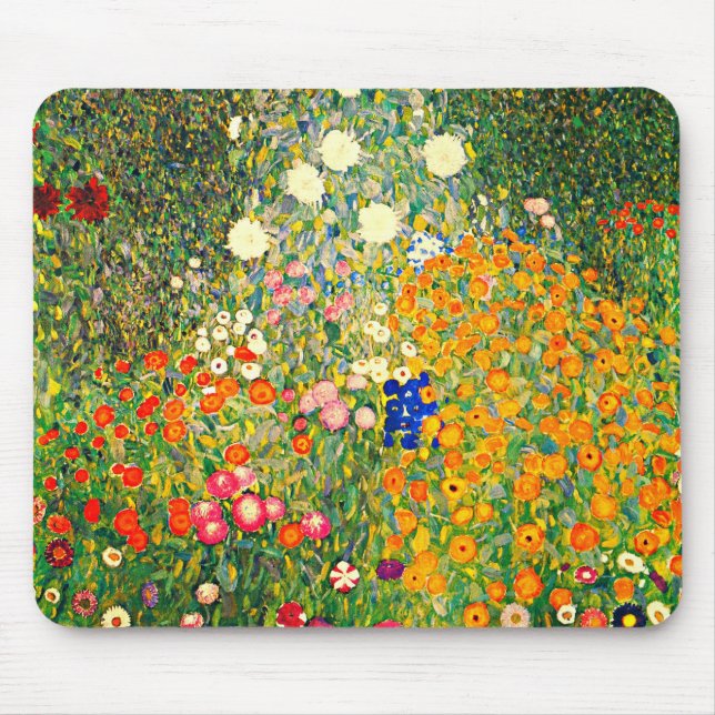Klimt: Blumengarten Mousepad (Vorne)
