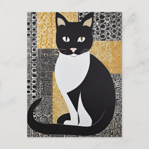 Klimt Cat Postcard Postkarte