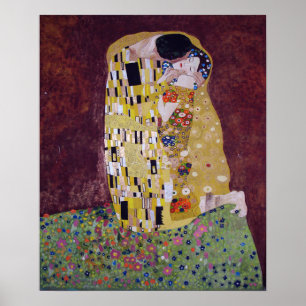 Klimt - Couple Kissing Poster