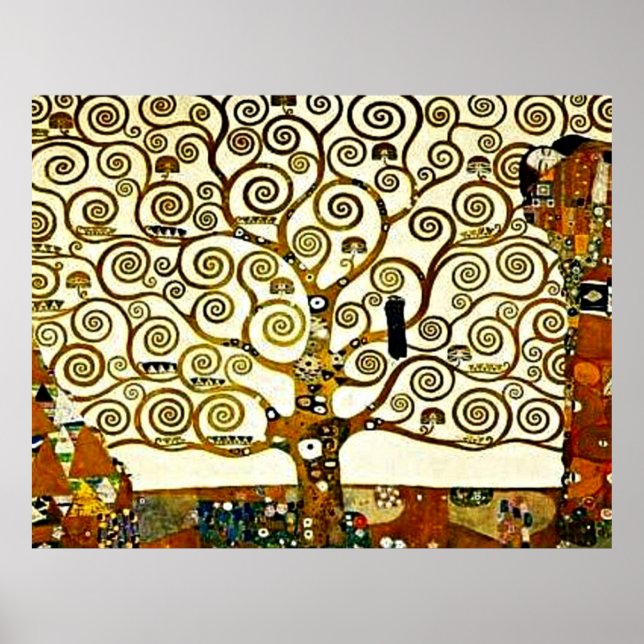 Klimt - Der Baum des Lebens, ein Staufries Poster (Vorne)
