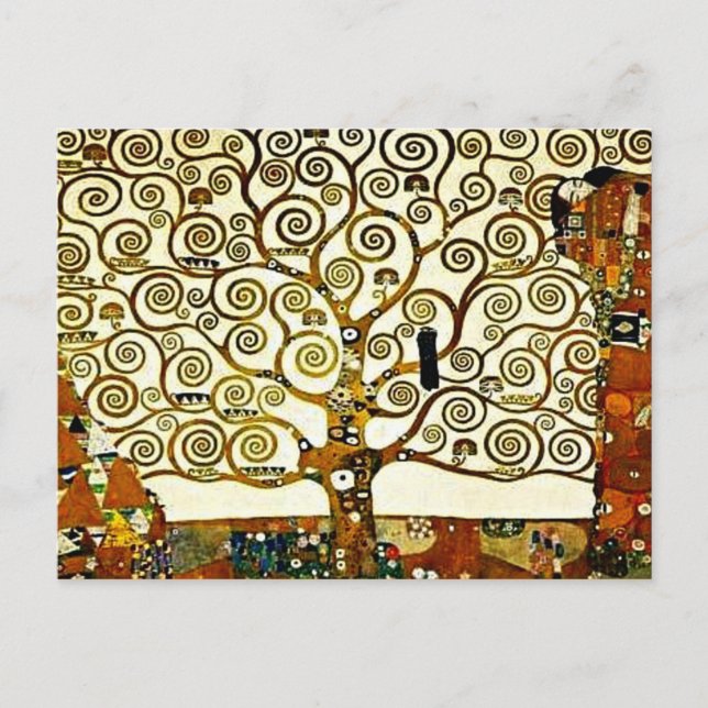 Klimt - Der Baum des Lebens, ein Staufries Postkarte (Vorderseite)