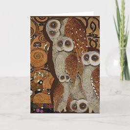 Klimt, der Baum des Lebens, Owl Parodie Karte
