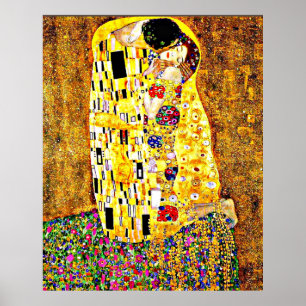 Klimt - Der Kuss (in voller Länge) Kunstposter Poster