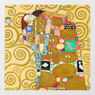 Klimt Erfüllung Mosaik: Vintage Stoclet-Fries Fensteraufkleber