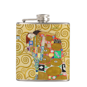 Klimt Erfüllung Mosaik: Vintage Stoclet-Fries Flachmann