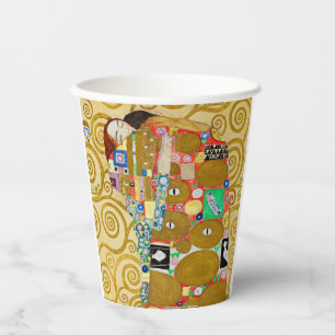 Klimt Erfüllung Mosaik: Vintage Stoclet-Fries Pappbecher