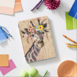 Klimt Giraffe | Krone der Blume iPad Pro Hülle<br><div class="desc">Dieser Ausdruck enthält eine süße Giraffe,  die in einer Krone von Blume geschmückt ist | Von Victoria Borges. Bild-ID: 128245GG</div>