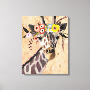 Klimt Giraffe   Krone der Blume Leinwanddruck