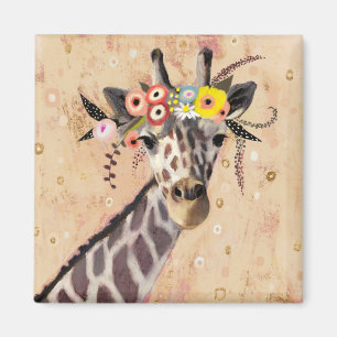 Klimt Giraffe   Krone der Blume Magnet