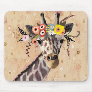 Klimt Giraffe   Krone der Blume Mousepad