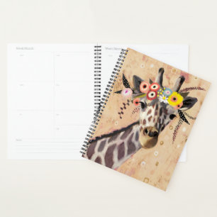 Klimt Giraffe Krone der Blume Planer