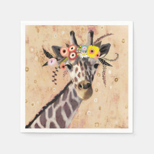 Klimt Giraffe Krone der Blume Serviette