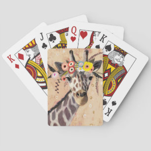 Klimt Giraffe   Krone der Blume Spielkarten