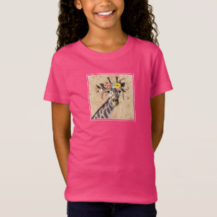 Klimt Giraffe Krone der Blume T-Shirt