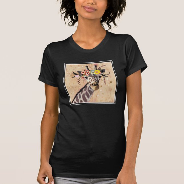Klimt Giraffe | Krone der Blume T-Shirt (Vorderseite)