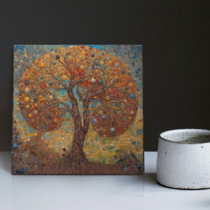 Klimt Golden Tree Abstraktes Jugendstil Fliese