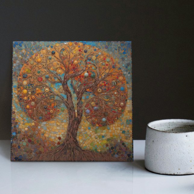 Klimt Golden Tree Abstraktes Jugendstil Fliese (Von Creator hochgeladen)