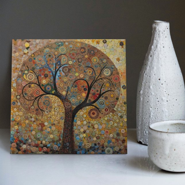 Klimt Golden Tree Abstraktes Jugendstil Fliese (Von Creator hochgeladen)