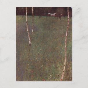 Klimt, Gustav Bauernhaus mit Birken 1900 Technik Postkarte