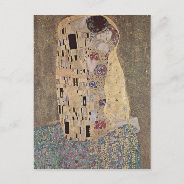 Klimt, Gustav Catal?: Liebling? Der Ku? Der Kuss i Postkarte (Vorderseite)