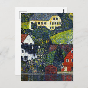 Klimt - Häuser in Unterach am Attersee Kunst, Dich Postkarte